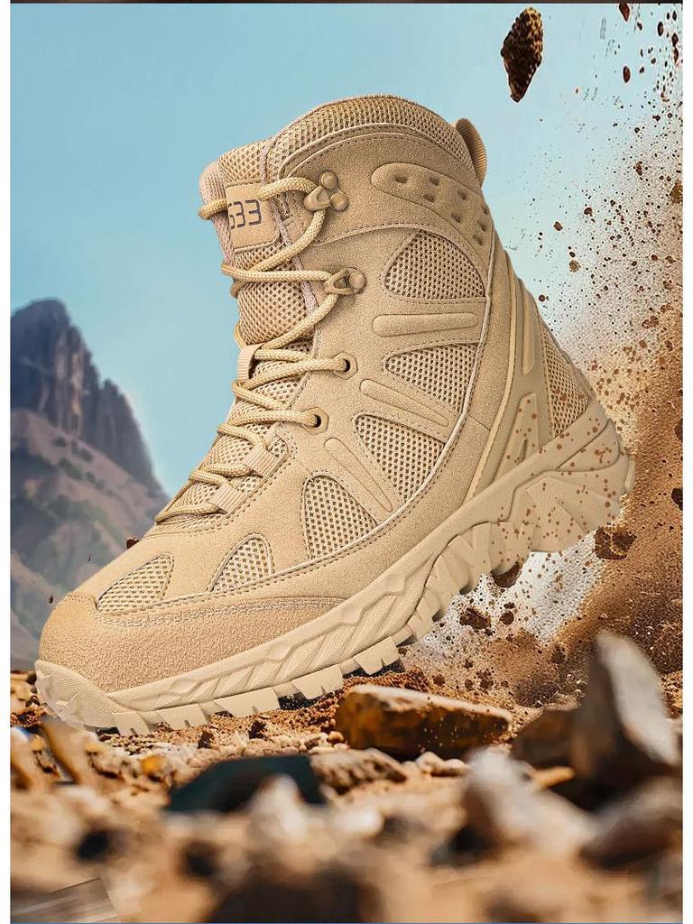 2025 Large Size Tactical Mountaineering Boots - Anti-kick, Non-slip Military Combat Boots