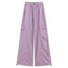 AmericanStyle Summer Thin Cargo Pants for Women  HighWaist Drawstring AnkleCropped Loose Casual WideLeg Trousers for Commuting and Sports