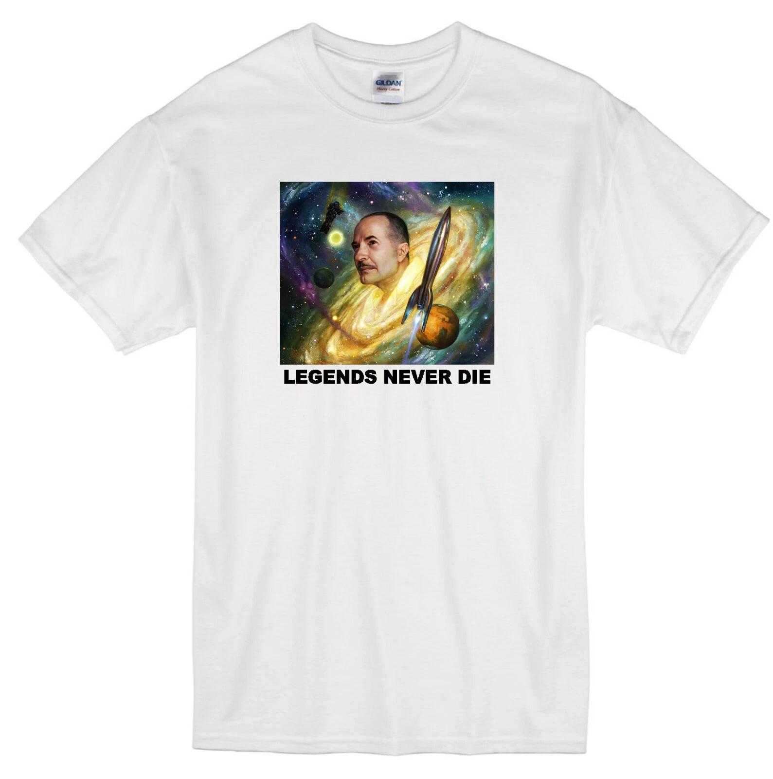 

ROBERT HEINLEIN LEGENDS NEVER DIE STARSHIP TROOPERS SCI-FI NOVEL WHITE T-shirt 2XL