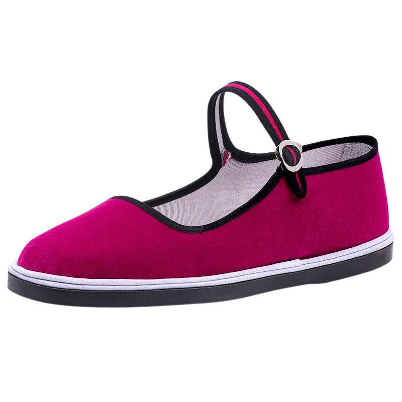 Ethnic Style Word with Square Mouth Color Women's Shoes Handmade Line Low Price Drive DNU Stall Supply
