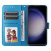For Samsung Galaxy S23 FE Anti-Scratch Phone Cover PU Leather Shockproof Imprinted Sunflower Wallet Stand Case