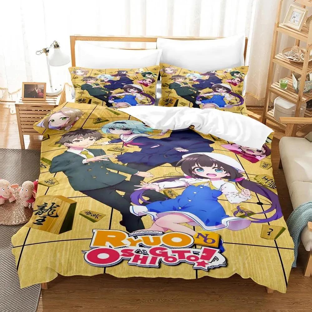 Comforter Anime Ryuos Work Is Never Ai Bedding Set Boys Girls Twin Queen Size Bed Kids Adult Home Textileextile