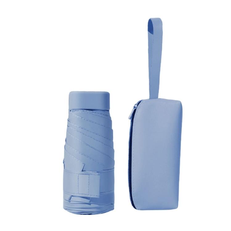 Small Rain and Sun Umbrella Pocket Size Rain Cover with Storage Box Foldable