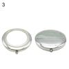 Tragbarer einfarbiger metallischer runder Make-up-Pop-up-Taschenspiegel mit doppelter Seite
