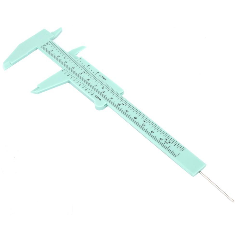 Plastic Double Scale Measuring Tool 150mm Length Sliding Gauge Ruler  For Home Use