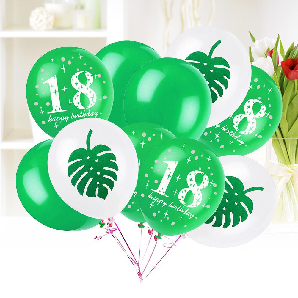 Buy 20Pcs 12Inch Latex Rubber Balloons 18th Birthday Party Palm