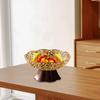 Fruit Bowl Footed Tray Drain Household Kitchen Counter Table Centerpiece Decor for Candies