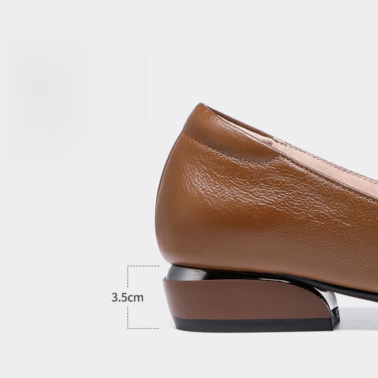 Soft Leather Hollowed Out Embroidered Single Shoes for Women In Spring and Summer Breathable Work Sandals for Women