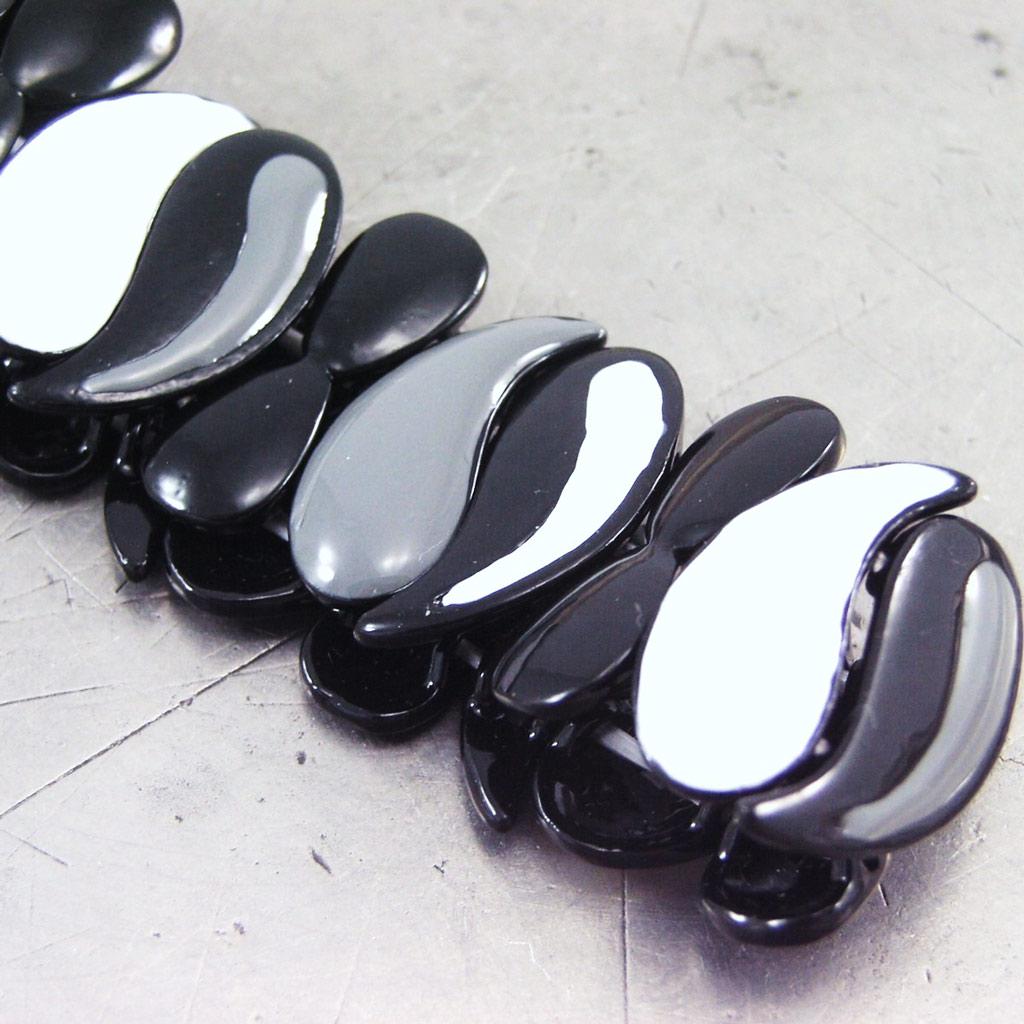 NOA [G5524] - Designer Bracelet 'Arlequin' Black White