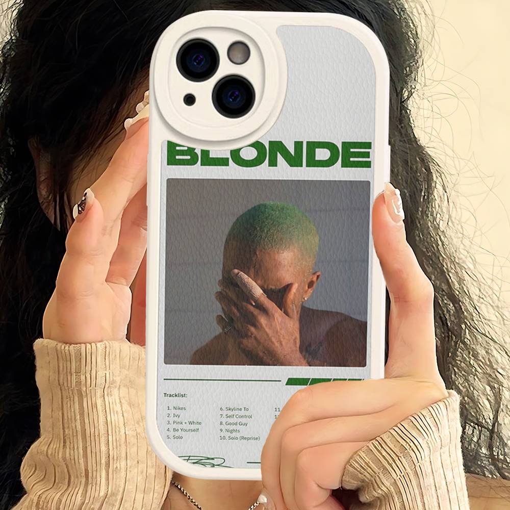 Singer Frank Blonde Oceans Phone Case Hard Leather For IPhone 14 13 16 Mini 15 14 11 12 Pro Max Plus Fundas