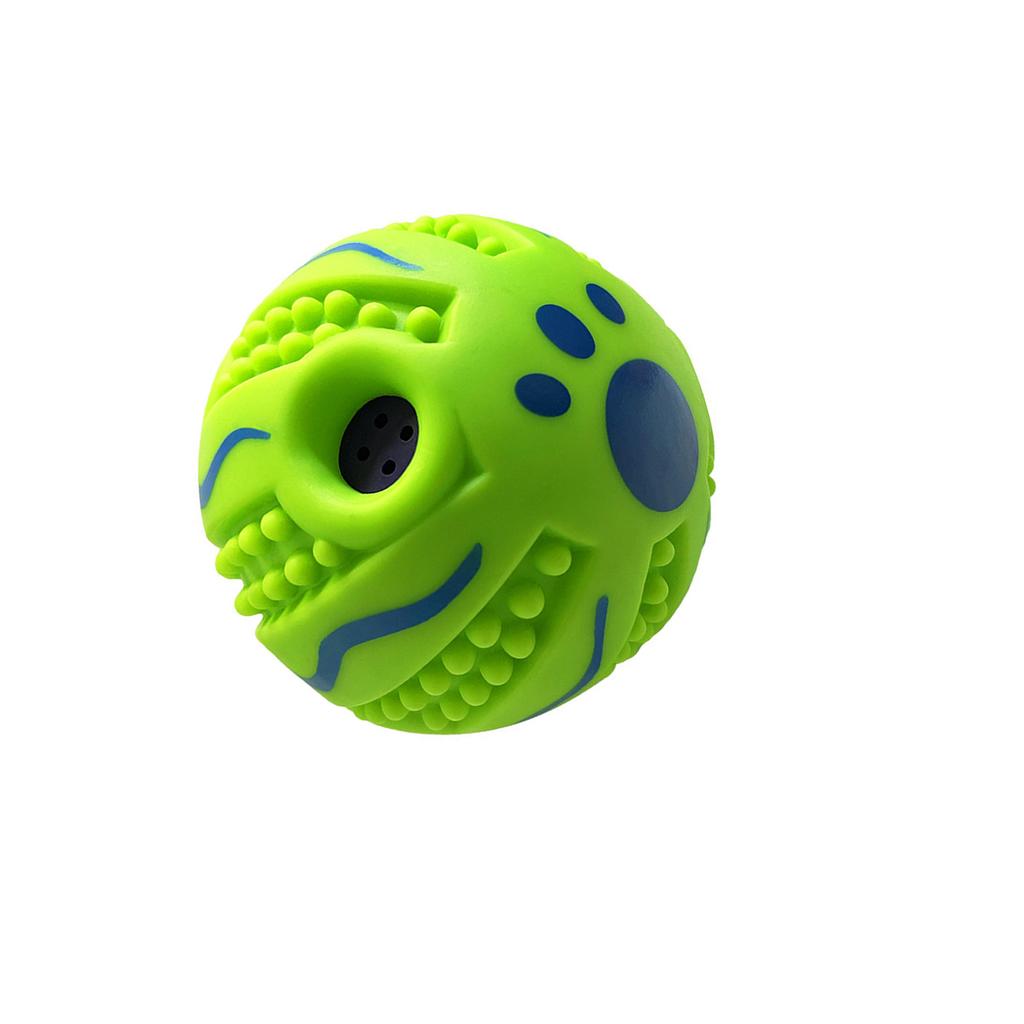 Dog Chew Toy Squeaker Ball Design Durable ABS Teeth Cleaning Bumps Medium Large Breeds