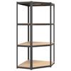 VidaXL Corner Shelf with 4 Tiers Anthracite Steel Engineered Wood 152853