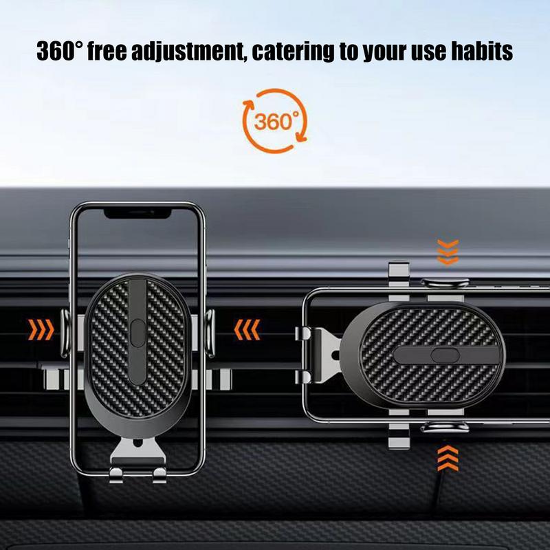 Car Vent Phone Mount Automatic Locking Car Phone Holder Mobile Phone Stand 360 Rotation Cell Phone Car Mount Smartphone Holder