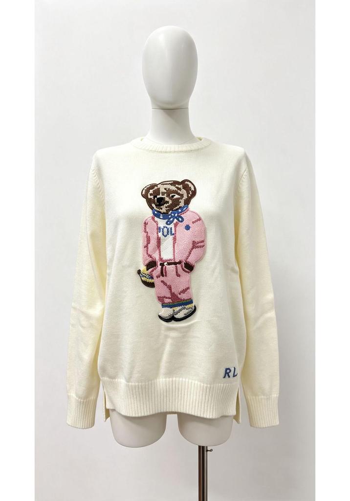 2026 Autumn/Winter Women's Casual Academy Style Bear Sweater