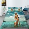 3D Bikini Printed Home Bedding Set Sexy Beauty Pattern Quilt Cover and Pillow Cover Bedding Set AU/EU/US Full Size Home Decoration