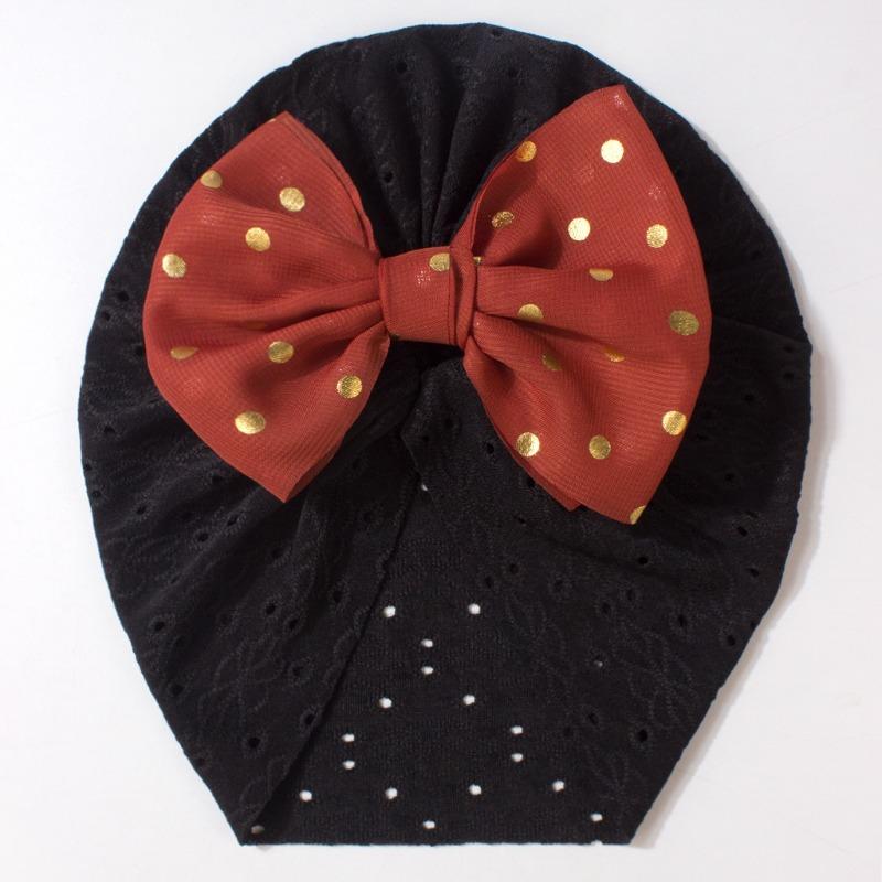 New children's hats, solid color bow baby pullover hats, summer breathable baby caps