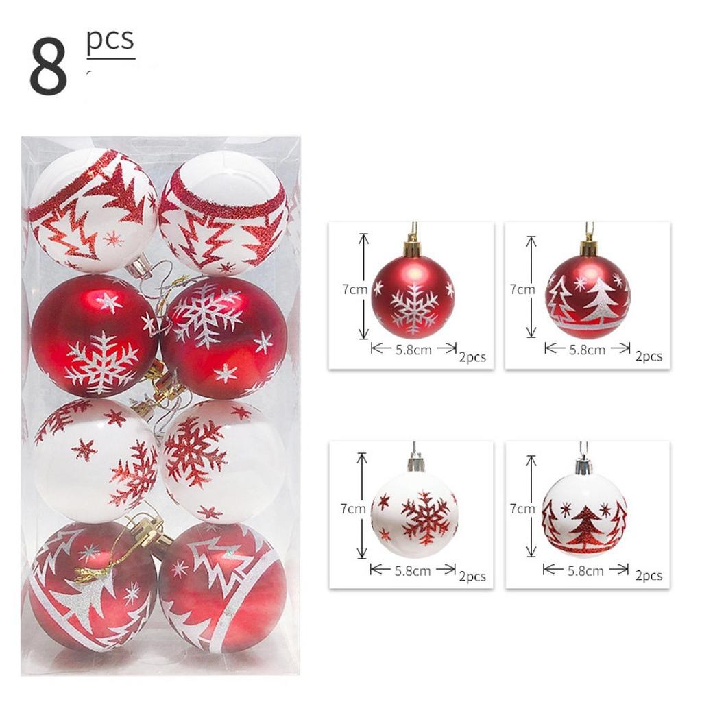 8x Christmas Balls Shatterproof Party Supplies Christmas Tree Balls Decorations for Anniversaries Xmas Tree Special Events