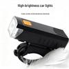 Rechargeable LED Mountain Bike Front Light, High Brightness, Rainproof for Night Cycling