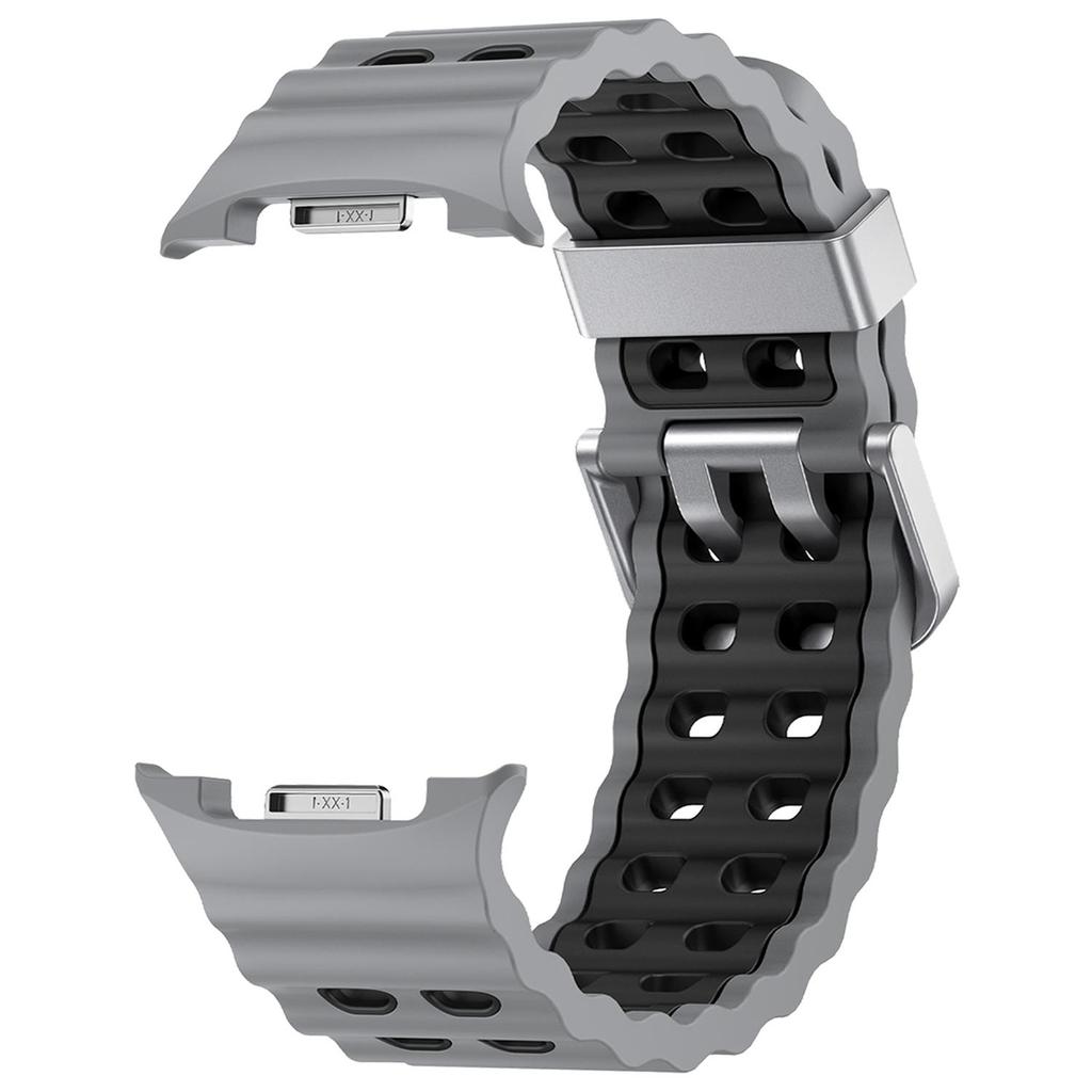 Marine Band for Samsung Galaxy Watch 8/8 Classic Ocean Strap Two-tone Silicone Band for Galaxy Watch 8 40 44mm Sport Bracelet