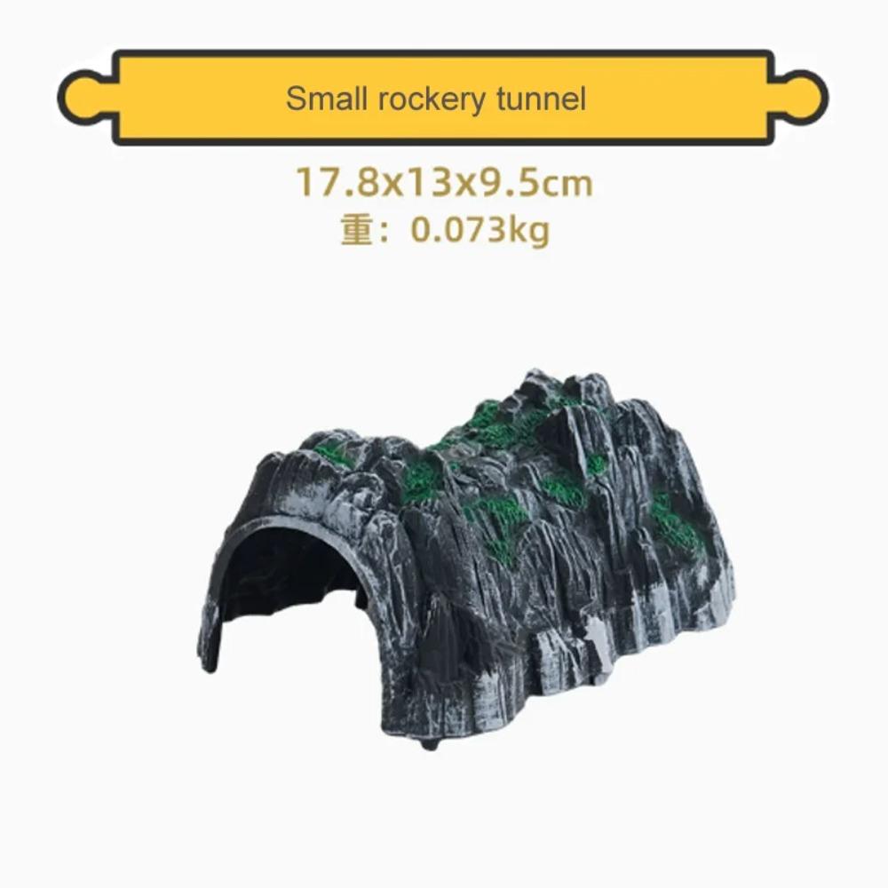Wooden Train Track Scene Building Accessories Cave Tunnel Compatible with Thomas Tank Engine Track Toys Ages 3-6
