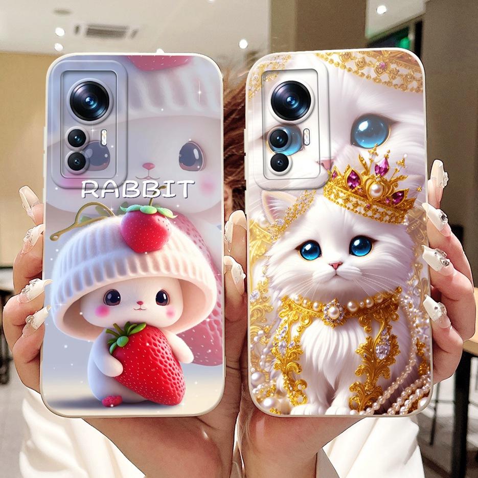 For Xiaomi 12T Pro Case Cute Cartoon Fashion Painted Cover Soft Silicone Phone Case For Xiaomi Mi 12T Pro Mi12T 5G Fundas Bumper