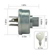 Lawn Mower Ignition Starter 5 Spade Terminal Universal Fit Engine Starter Switch for Most Gasoline Lawn Mower Models