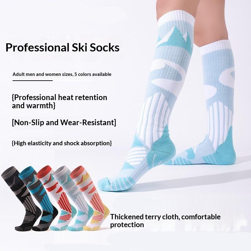 1 Pair Professional Winter Ski Socks Adult Snow Hiking Socks Thickened Warm Sports Snowboard Cycling Soccer Socks Women Men Gift