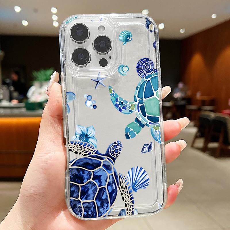 Zwei Blaue Meeresschildkröten Klare Handyhülle für Samsung Galaxy S26 Ultra S25 S24 S23 S21 Plus S22 FE A15 A35 A55 A14 A34 A54 Hülle
