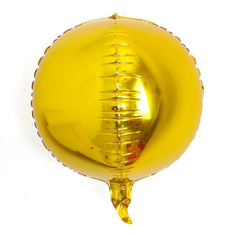 17-inch 3D/4D Round Aluminum Foil Balloons for Weddings, Birthdays, and Parties