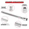 9Pcs Wobble Socket Extensions Set, Ratchet Extensions 1/4" 3/8" 1/2", Wobble Extensions, Drive Socket Extension Length Bar Set