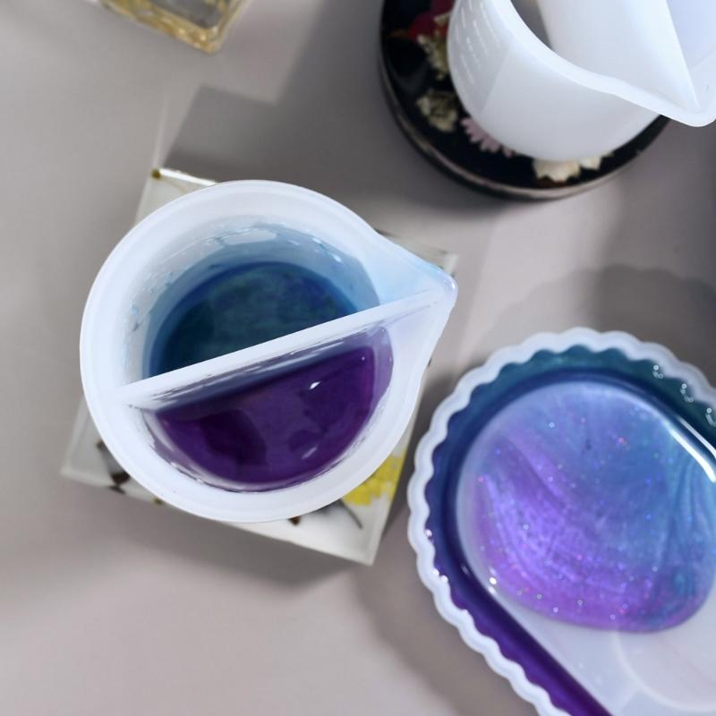 Multipurpose 120ml Silicone Measuring Cups Accessory for Epoxy Resin and Paint Mixing Sturdy and Flexible Designs