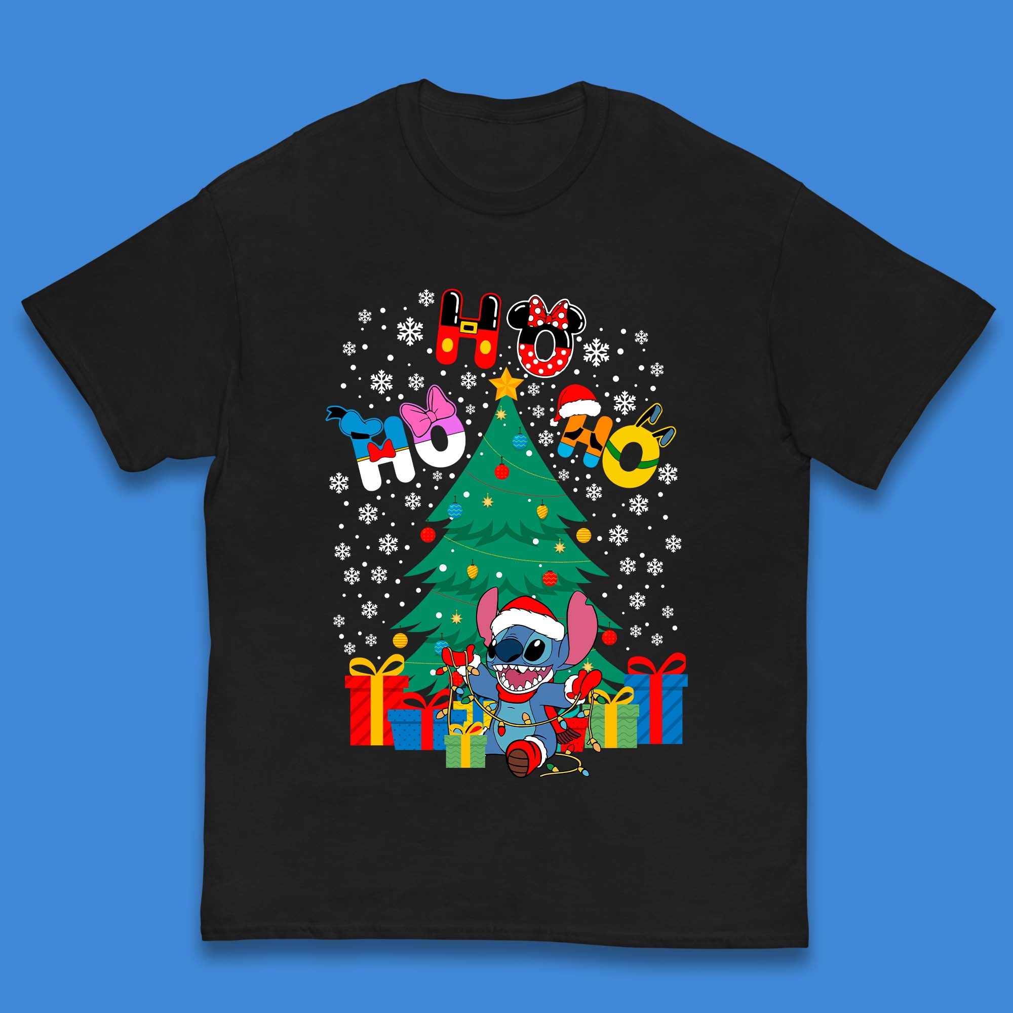 Ho Ho Ho Stitch Christmas Kids T-Shirt 160