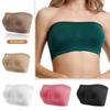 Damen Übergröße Nahtloser Trägerloser Bustier-BH mit Bügeloptik – Grün, Lässt ein volles Dekolleté kleiner erscheinen