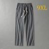 Men Plus Size 9XL 8XL   Pants Spring and Summer Trousers Men Fashion Casual Solid Color Pants