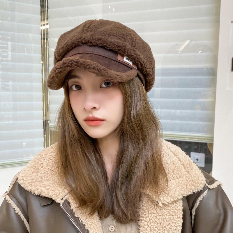 Autumn and Winter New Imitation Lamb Velvet Warm and Cold Hat