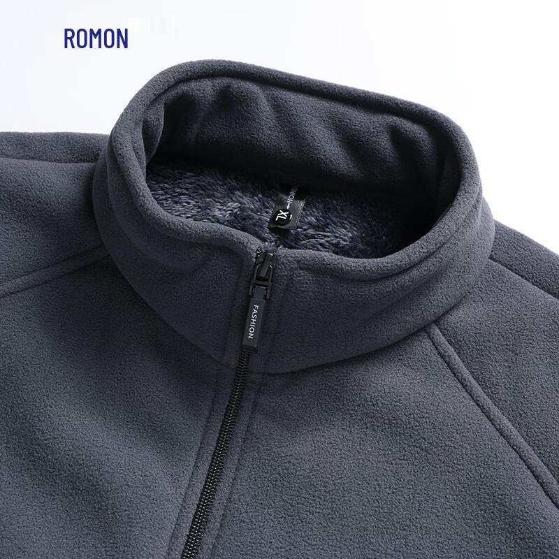 Luomeng Men's Stand Collar Fleece Vest