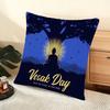 Happy Vesak Cushion Cover Soft Short Plush Pillow Cover Smooth Cozy Texture Aesthetic Cushion Case Home Decor