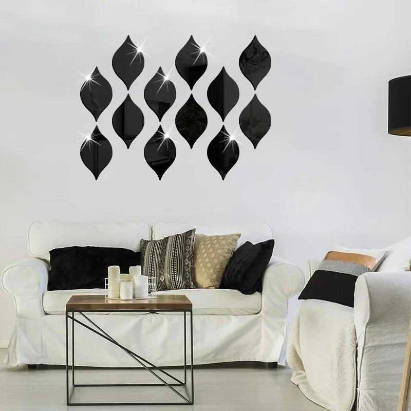 

10 шт. 3D-наклейка на стену с изображением капли воды для спальни, гостиной, самоклеящаяся наклейка на домашний декор для туалетного столика