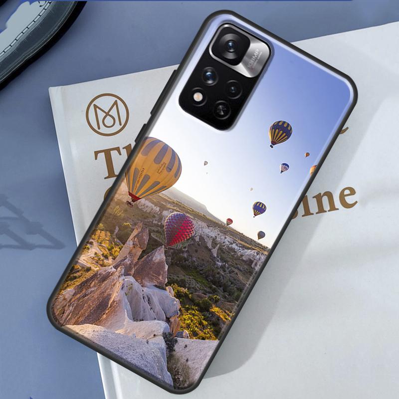 Hot Air Balloon Travel Mountain Case For Xiaomi Redmi Note 14 13 11 9 10 12 Pro 9S 10S 11S 12S Redmi 10C 12C 13C 14C Cover