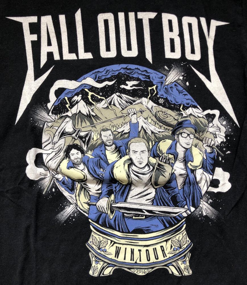 FALL OUT fallout BOY 2016 КОНЦЕРТНЫЙ ТУР Футболка Хлопок S до 5XL Футболка US337 Унисекс Футболка XXXL