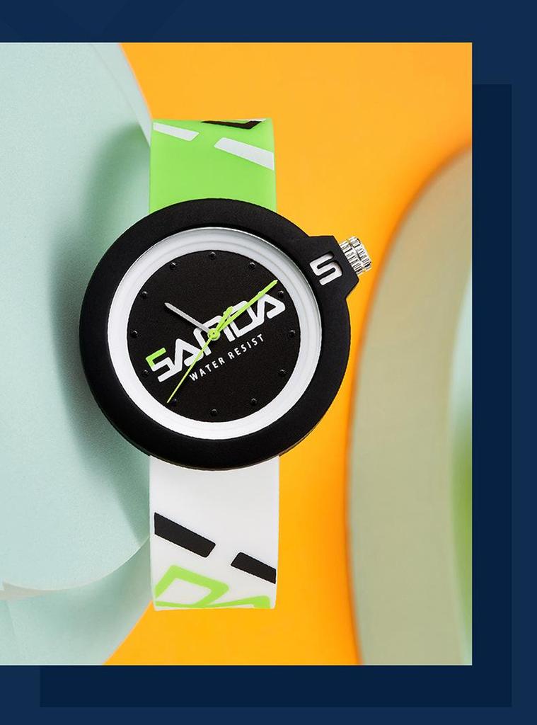 Sanda Silicone Strap Trendy Personality Watch: Unisex, Cool, Simple, for Primary & Secondary School Students.