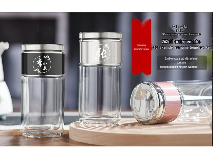 Mini Teacup with Double Layer Insulation and Tea-Water Separation – Portable Travel Glass