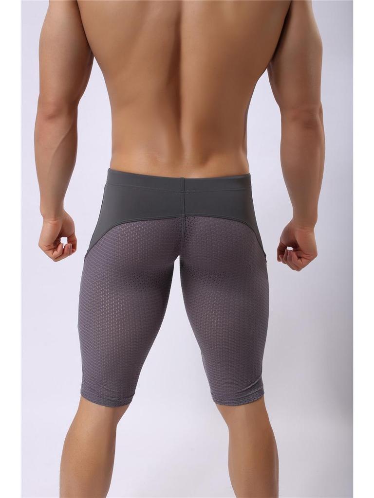 BRAVE PERSON Men's Mid-Length Sports Swim Trunks