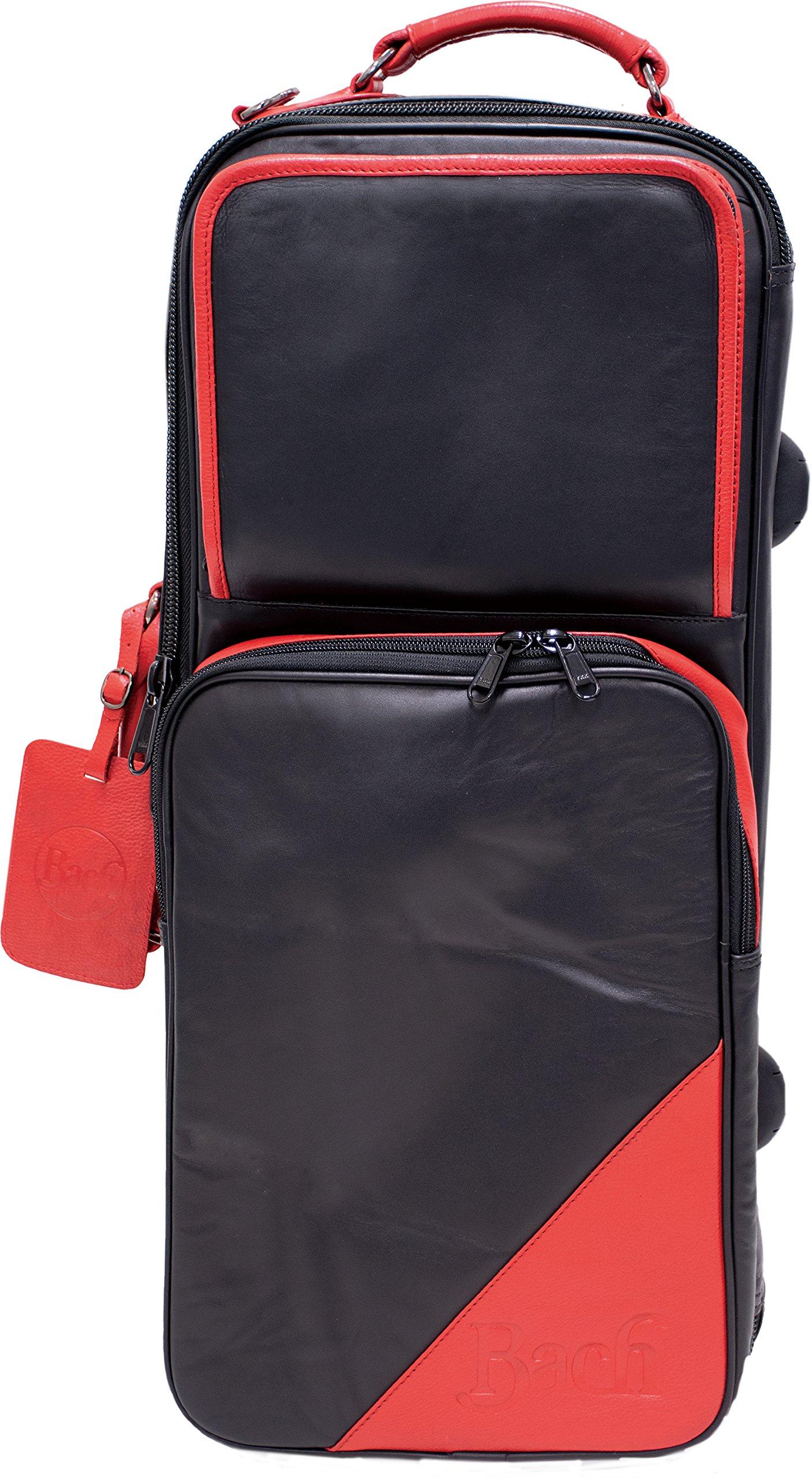 

Back BACH compact gig bag for trumpet double black leather & red leather
