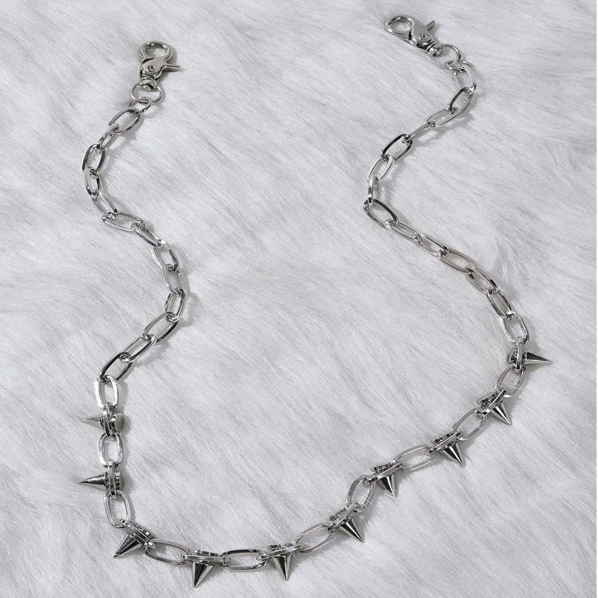 Chaîne de taille multicouche Hip Hop Punk Métal Rivet Bijou pour Performance Scénique