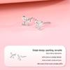 S925 Sterling Silver Bow & Star Stud Earrings - Simple, Versatile, Sweet, High-End Style for Women