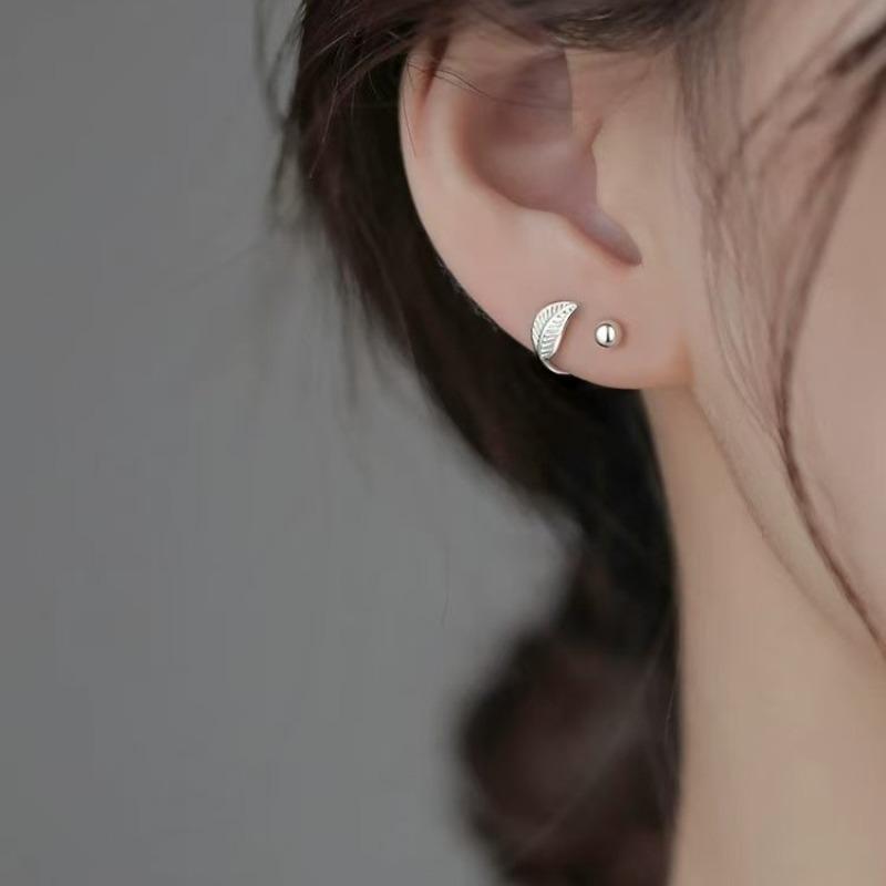 Blattförmige Ohrringe - Perfekt zum Schlafen, ohne sie entfernen zu müssen. Neue Ohrringe für Damen zum Schutz von gestochenen Ohren. Ohrschmuck.