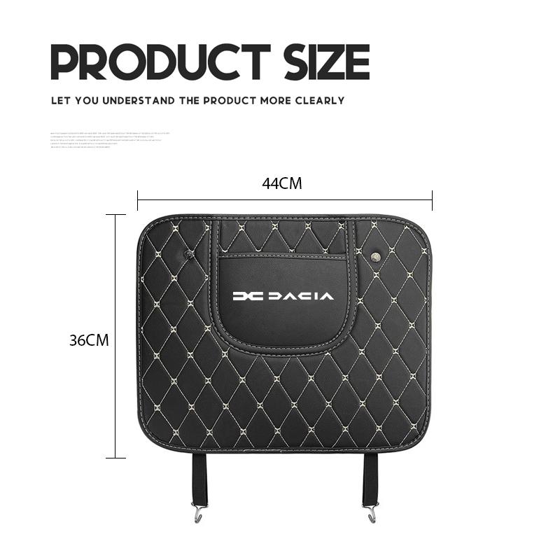 

Leather Car Interior Anti-Kick Mats Auto Seat Back Protector Cover For Dacia Bigster Spring Duster Sandero Jogger Dokker Lodgy