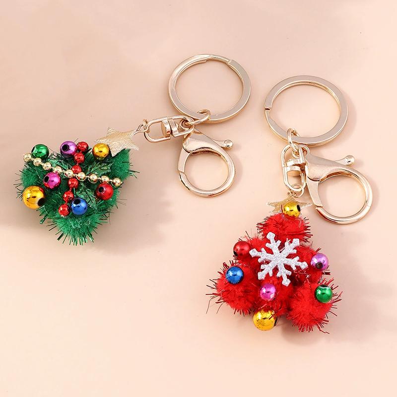 

WTEMPO Christmas Keychains Kit Creative DIY Keychains Gifts Bags Keychains Pendents Accessories Festive Party Decor Felt Ball Bead Keychains 2pcs разноцветный