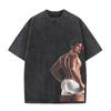 Tvättad Vintage Rapper Bad Bunny Figur Grafisk T-shirt Debi Tirar Mas Fotos DTMF Merch T-shirt Herr Dam Mode Hip Hop T-shirt